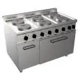 Cucina elettrica 6 piastre con forno elettrico Allforfood G7GWEV6FE linea SIMPLE