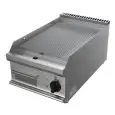 Fry Top elettrico professionale da banco piastra rigata in acciaio Allforfood G7NUP1DDT linea SIMPLE