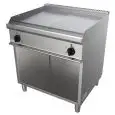 Fry Top elettrico professionale piastra 1/2 liscia 1/2 rigata in acciaio Allforfood G7NUP2DCO linea SIMPLE