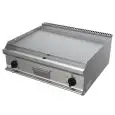 Fry Top elettrico professionale da banco piastra rigata in acciaio Allforfood G7NUP2DDT linea SIMPLE