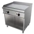 Fry Top a gas professionale piastra 1/2 liscia 1/2 rigata in acciaio Allforfood G7NUQ2DCO linea SIMPLE