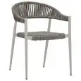 SEDIA - MOD. E71 - STRUTTURA IN ALLUMINIO VERNICIATO - RIVESTIMENTO IN PIATTINA DI POLIETILENE - ALTEZZA SEDUTA cm 45 - IMPILABILE - PER USO ESTERNO - DIM. cm L 49 x P 45 x h 76 - NORMA CE