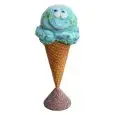 CONO GELATO BABY SORRISO IN RESINA TRIDIMENSIONALE - MOD. GI003F - Dimensioni cm ø 61 x 147 h