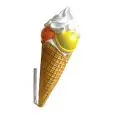 GELATO BABY BASIC IN RESINA DA PARETE - MOD. GI006 - Dimensioni cm ø 40 x 122 h