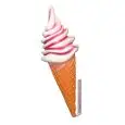 GELATO BABY SOFT IN RESINA DA PARETE - MOD. GI007C - Dimensioni cm ø 40 x 122 h