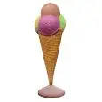 CONO GELATO BASIC IN RESINA TRIDIMENSIONALE - MOD. GI015 - Dimensioni cm ø 60 x 180 h