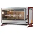 GIRARROSTO VERTICALE A GAS - MOD. ELBA18/PG - CAPACITA' N.18 POLLI - N. 3 aste in tubolare inox mm 12 x 12 mm Lunghezza cm 96 - Bruciatore con valvola di sicurezza, piezo e mattoni refrattari - Potenza 55 W - Potenza termica 14 Kw - Allacci: 230 V MONOFAS