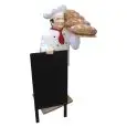 CAMERIERE CON PANE IN VETRORESINA TRIDIMENSIONALE - MOD. GT005D - Dimensioni cm L 63 x P 60 x 140 h
