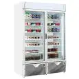 ESPOSITORE VERTICALE REFRIGERATO - MOD. EXPO 500 NV GE - RISPARMIO ENERGETICO FINO AL 45% - STATICO - CAPACITA' LT. 1047 - TEMPERATURA -15°/-25°C - Dim. Cm. L 134,6 x P 76,5 x h 199 - Norma CE