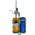 COMPATTATORE DI RIFIUTI ECOLOGICO MANUALE ECOLOGY - MOD EUREKA - 2 COMPARTI SEPARATI - DIMENSIONI cm L 75 x P 35 x 150 H