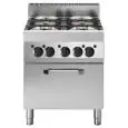 Cucina a gas 4 fuochi con forno a gas Allforfood FU 65/70 CFG linea M