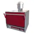 FORNO A CARBONE - MOD. FB700 - Struttura in acciaio inox - Scarico fumi regolabile - Dimensioni: cm L 70 X P 72,3 X 79,1 h - Norma CE