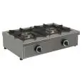 FORNELLONE A GAS 2 FUOCHI - Mod. FG650 - Bruciatore rimovibile - Dimensioni mm. L 680 x P 490 x h 210 - Peso Kg. 23,5 - Norma CE