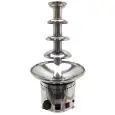 FONTANA PROFESSIONALE PER CIOCCOLATO - Mod. F4 - Struttura acciaio inox - Capacità Kg 5 - Potenza W 265 - Alimentazione monofase - Dimensioni cm  ø 33 x 60h
