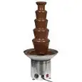 FONTANA PROFESSIONALE PER CIOCCOLATO - Mod. F5 - Struttura acciaio inox - Capacità Kg 8 - Potenza W 310 - Alimentazione monofase - Dimensioni cm  ø 37 x 80h