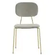 SEDIA - MOD. FR02 - STRUTTURA IN METALLO OTTONATO - RIVESTIMENTO IN VELLUTO - ALTEZZA SEDUTA cm 48 - IMPILABILE - PER USO INTERNO - DIM. cm L 46 x P 46 x h 85 - NORMA CE