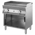 Fry Top a gas professionale piastra 1/2 liscia 1/2 rigata in acciaio Allforfood 7DGUH4MSBDS linea IKON