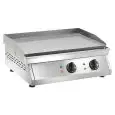 Fry Top elettrico professionale da banco piastra liscia in acciaio Amitek FT2L