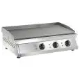 Fry Top elettrico professionale da banco piastra liscia in acciaio Amitek FT3L