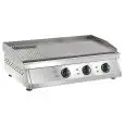 Fry Top elettrico professionale da banco piastra 2/3 liscia 1/3 rigata in acciaio Amitek FT3M