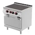 Fry Top elettrico professionale piastra liscia in acciaio con forno elettrico Desco FTE72ED linea BOHEME
