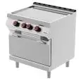 Fry Top elettrico professionale piastra rigata in acciaio con forno elettrico Desco FTE72EE linea BOHEME