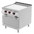 Fry Top elettrico professionale piastra liscia cromata con forno elettrico Desco FTE92ED linea BOHEME