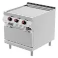 Fry Top elettrico professionale piastra rigata cromata con forno elettrico Desco FTE92EE linea BOHEME