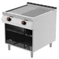 Fry Top elettrico professionale piastra 1/2 liscia 1/2 rigata in acciaio Desco FTE92MC linea BOHEME