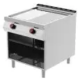 Fry Top elettrico professionale piastra 1/2 liscia 1/2 rigata cromata Desco FTE92MF linea BOHEME