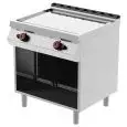 Fry Top a gas professionale piastra liscia cromata Desco FTG72MD linea BOHEME