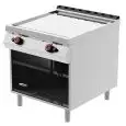 Fry Top a gas professionale piastra liscia cromata Desco FTG92MD linea BOHEME