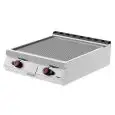 Fry Top a gas professionale da banco piastra rigata in acciaio Desco FTG92TB linea BOHEME