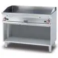 Fry Top a gas professionale piastra liscia cromata superchrome Allforfood FTL/712GS linea ELLE