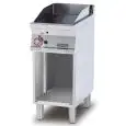 Fry Top a gas professionale piastra liscia cromata superchrome Allforfood FTL/74GS linea ELLE