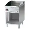 Fry Top a gas professionale piastra liscia cromata superchrome Allforfood FTL/76GS linea ELLE