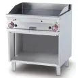 Fry Top a gas professionale piastra liscia cromata superchrome Allforfood FTL/78GS linea ELLE