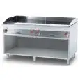 Fry Top elettrico professionale piastra liscia cromata superchrome Allforfood FTL/916ETS linea ELLE
