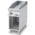 Fry Top a gas professionale piastra liscia cromata superchrome Allforfood FTL/94GS linea ELLE