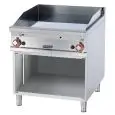 Fry Top a gas professionale piastra liscia cromata superchrome Allforfood FTL/98GS linea ELLE