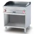 Fry Top elettrico professionale piastra 1/2 liscia 1/2 rigata in acciaio Allforfood FTLR/78ET linea ELLE