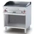 Fry Top a gas professionale piastra 1/2 liscia 1/2 rigata in acciaio Allforfood FTLR/78G linea ELLE