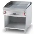 Fry Top elettrico professionale piastra 1/2 liscia 1/2 rigata in acciaio Allforfood FTLR/98ET linea ELLE