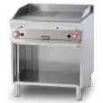 Fry Top a gas professionale piastra 1/2 liscia 1/2 rigata in acciaio Allforfood FTLR/98G linea ELLE