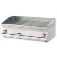 Fry Top elettrico professionale da banco piastra 3/5 liscia 2/5 rigata in acciaio Allforfood FTLRT/610ET linea ELLE