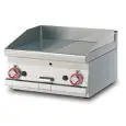 Fry Top a gas professionale da banco piastra 1/2 liscia 1/2 rigata in acciaio Allforfood FTLRT/66G linea ELLE
