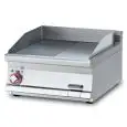 Fry Top elettrico professionale da banco piastra 1/2 liscia 1/2 rigata cromata superchrome Allforfood FTLRT/76ETS linea ELLE
