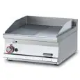 Fry Top a gas professionale da banco piastra 1/2 liscia 1/2 rigata cromata superchrome Allforfood FTLRT/76GS linea ELLE