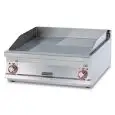Fry Top elettrico professionale da banco piastra 1/2 liscia 1/2 rigata cromata superchrome Allforfood FTLRT/98ETS linea ELLE