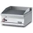 Fry Top a gas professionale da banco piastra liscia cromata superchrome Allforfood FTLT/76GS linea ELLE